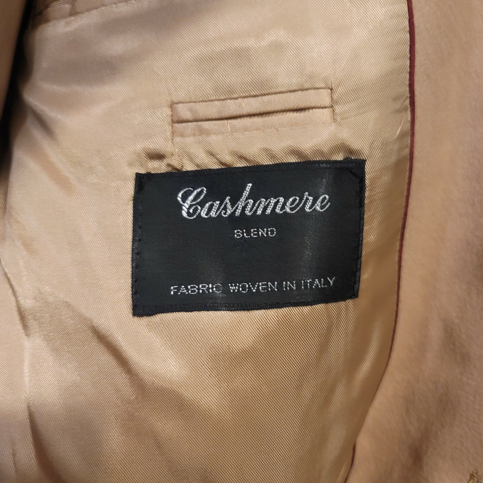 Ron Chereskin Tan Cashmere Blend Jacket Sports Coat Made In Hungary