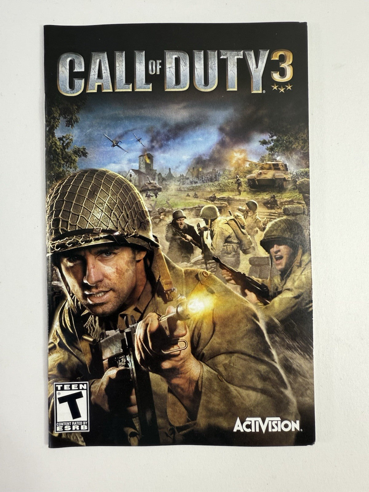 Call of Duty 3 (Sony PlayStation 2, 2006) Game Case Manual - Tested And Working