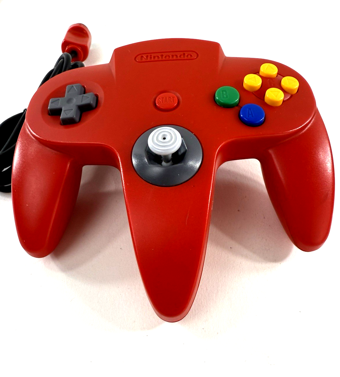 Nintendo 64 Solid Red Wired Controller NUS-005 - Tight Stick - Tested