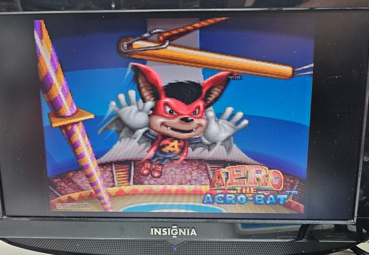 Aero the Acro-Bat (Super Nintendo, 1993) Game Cartridge - Tested and Working