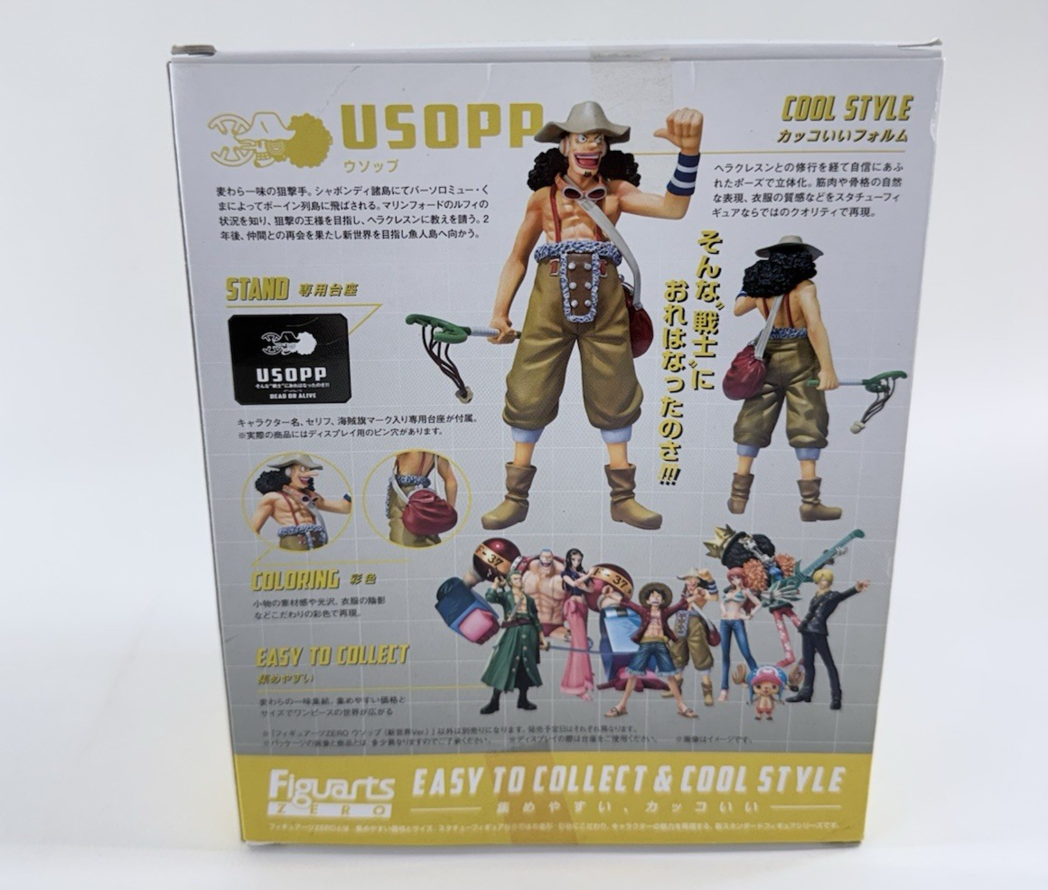 Bandai Figuarts Zero One Piece 6"  Usopp Figure New World Ver. with Box - Read