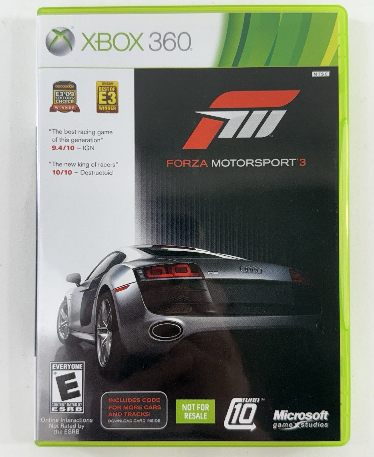 Forza Motorsport 3 (Microsoft Xbox 360, 2009) Game Case Manual Insert - Tested