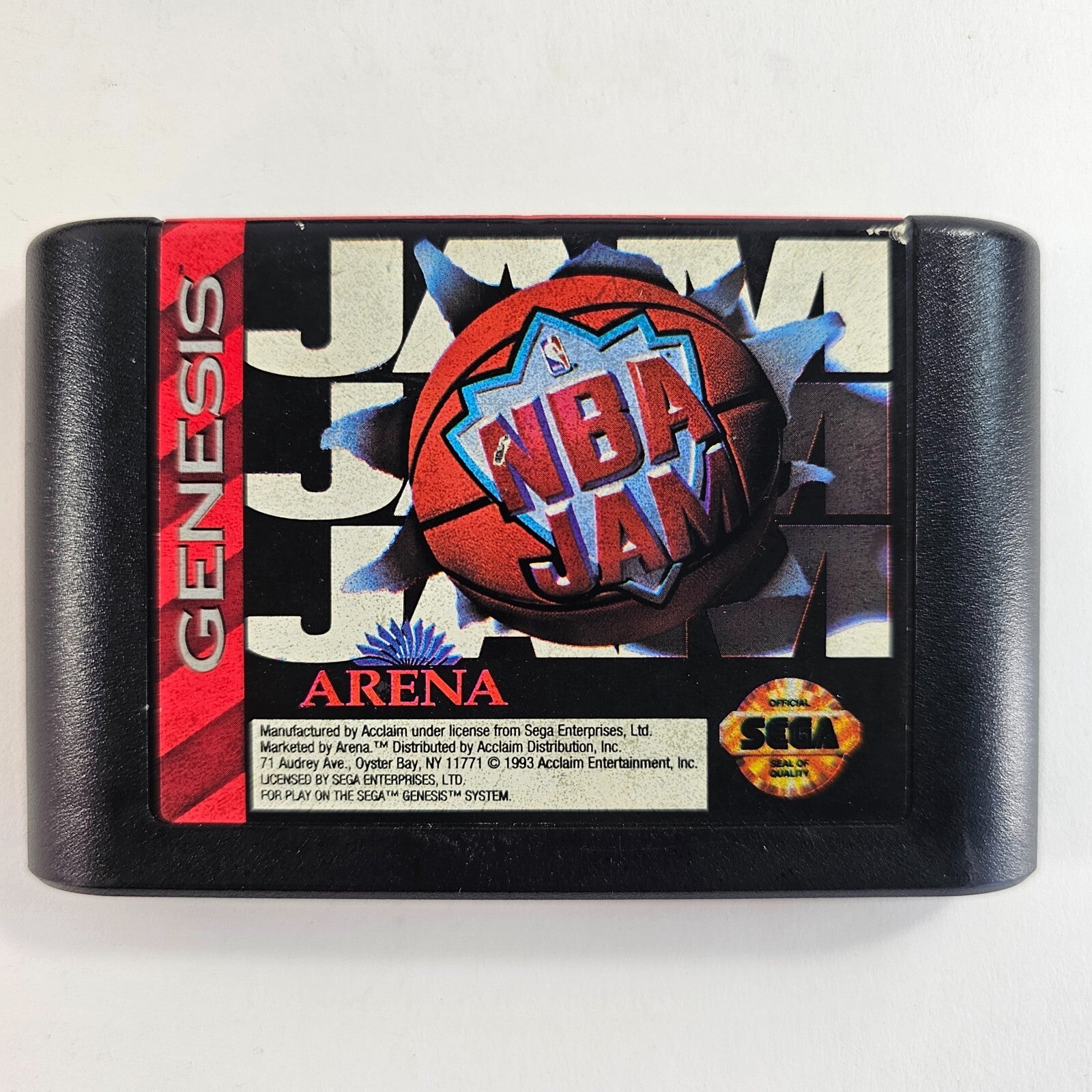 NBA Jam (Sega Genesis, 1994) Game Case Manual - Tested and Working