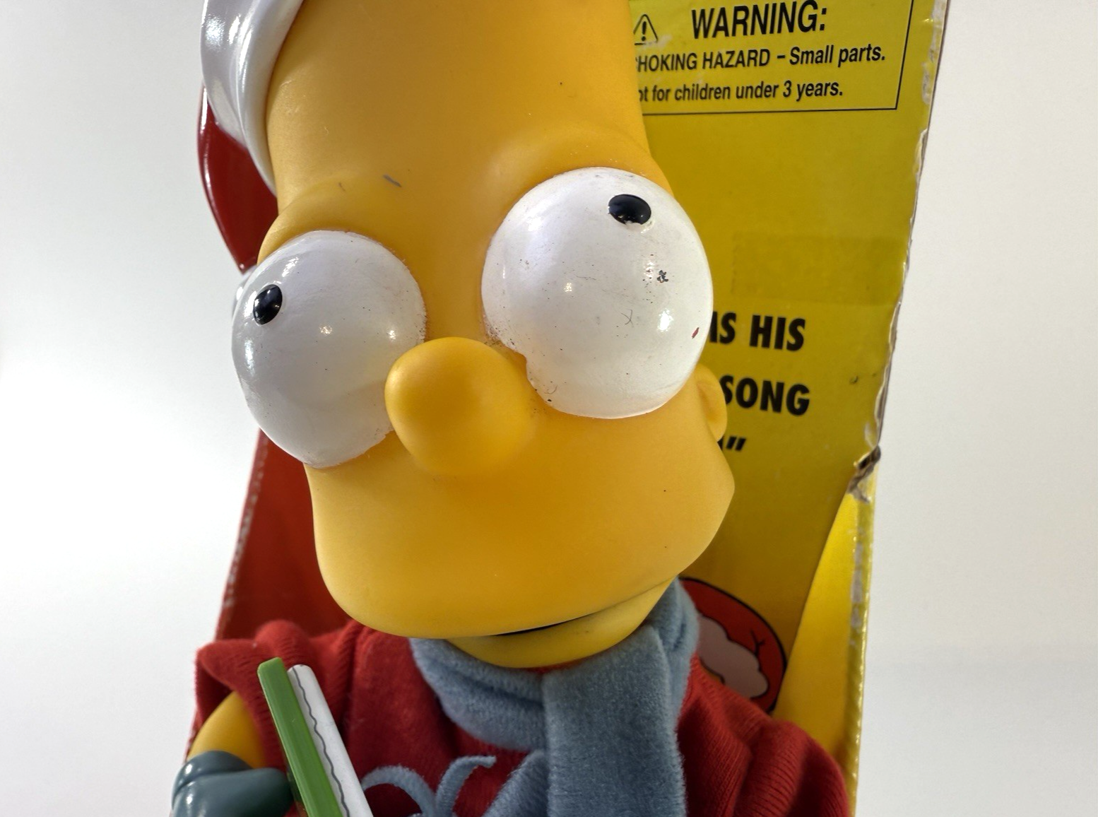 Gemmy 2002 Simpsons 12" Caroling Bart Animated Figure In Box - Read