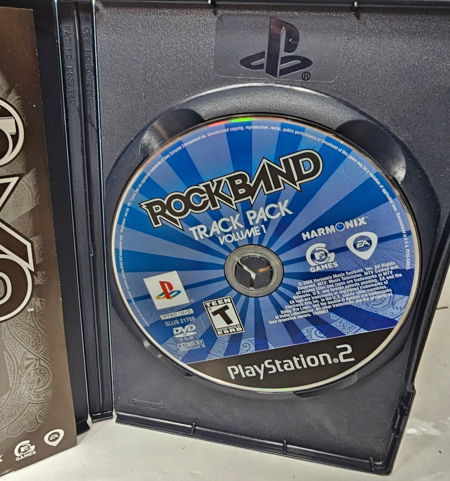 Rock Band: Track Pack Vol. 1  (PlayStation 2, 2008) Game Case Manual - Tested