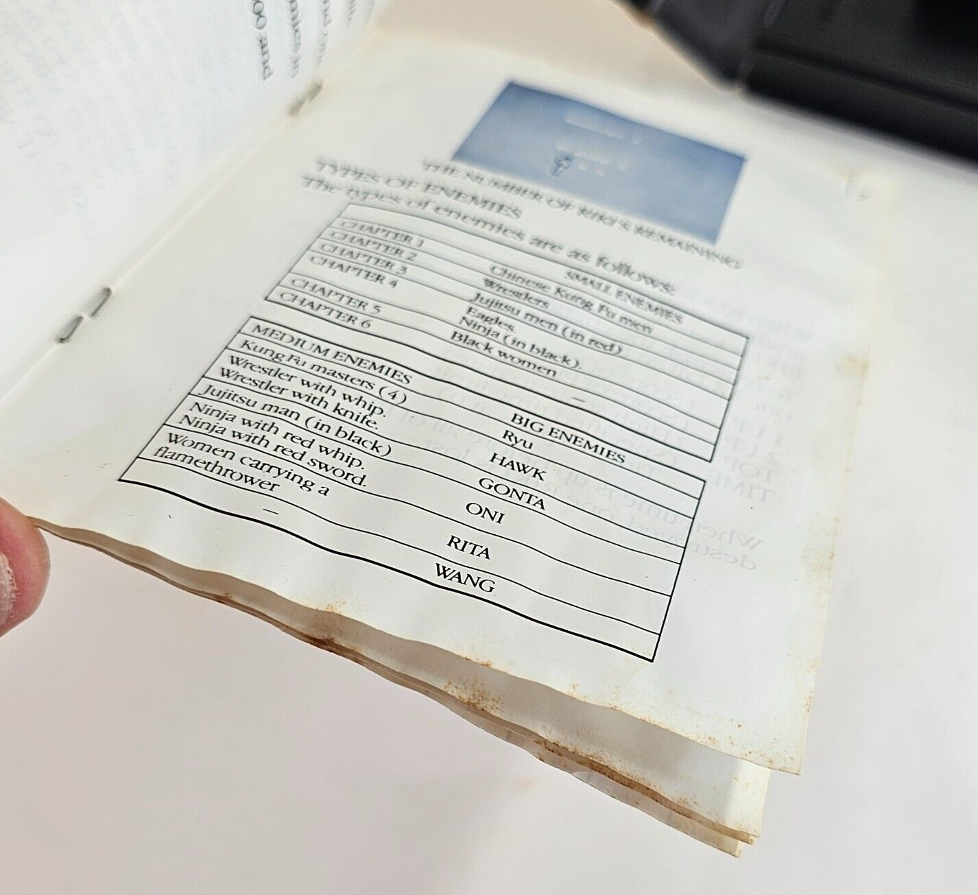 Black Belt (Sega Master System, 1986) Game Case Manual  - Tested and Working