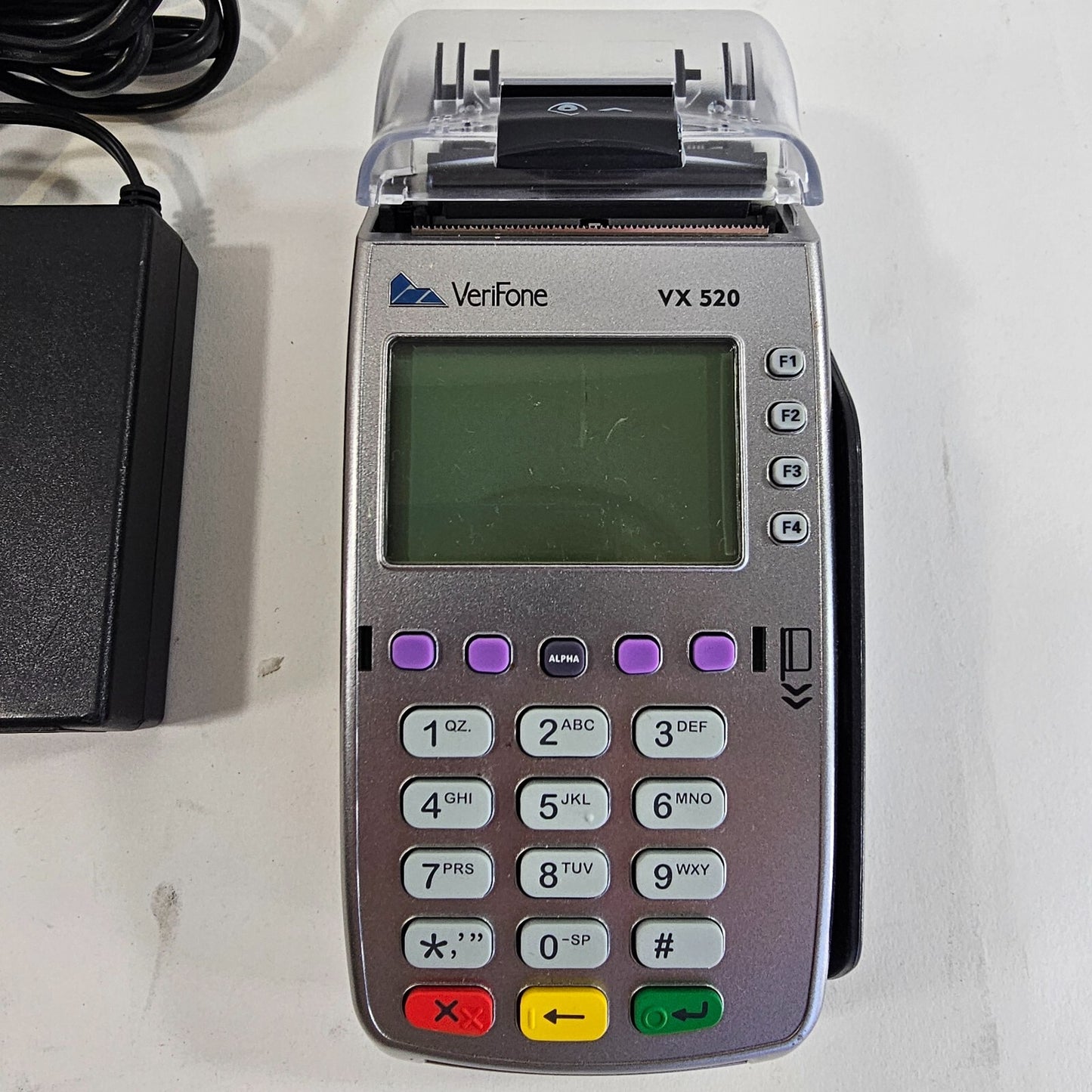 Verifone Dual Comm Credit Card Terminal Reader Model VX520 w/Power Supply - READ