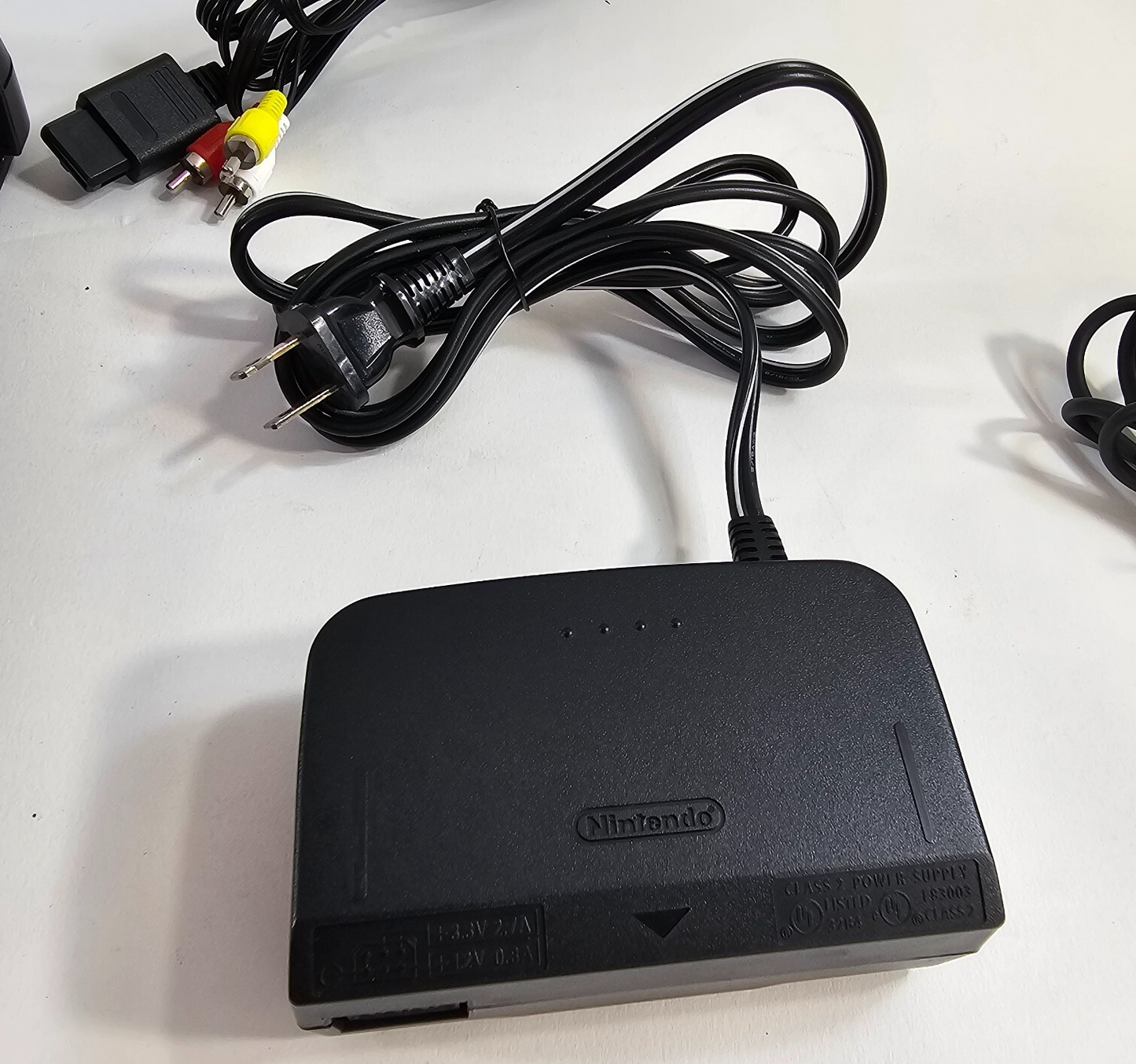 Nintendo 64 Black Home Console with Controller + Cables - Tested and Working