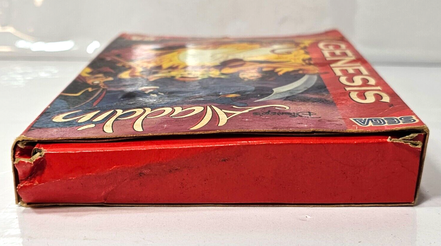 Disney's Aladdin (Sega Genesis, 1993) Game Box Manual Registration- Tested