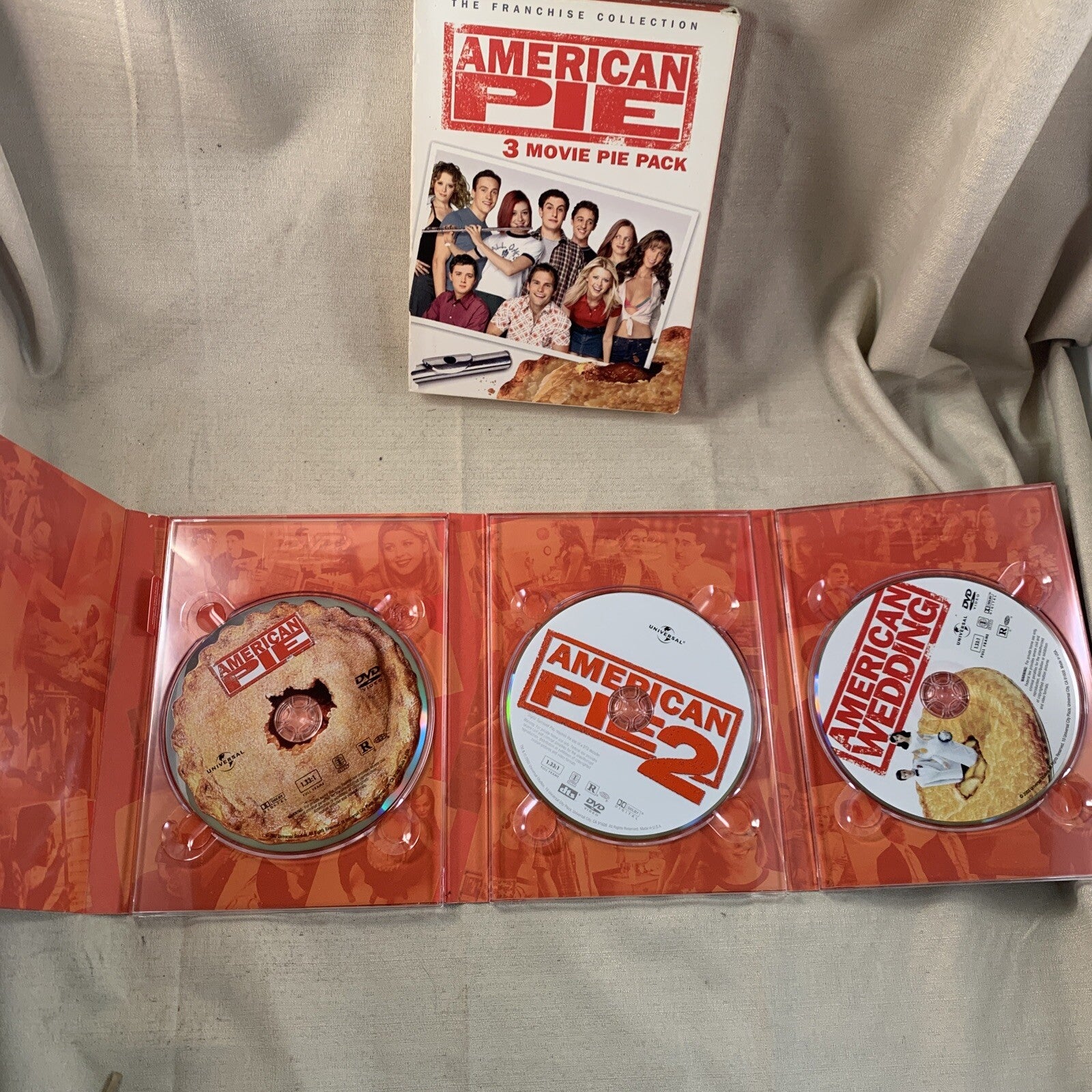 American Pie: 3 Movie Pie Pack (DVD, 2005, 3-Disc Set, R-rated version/Full...