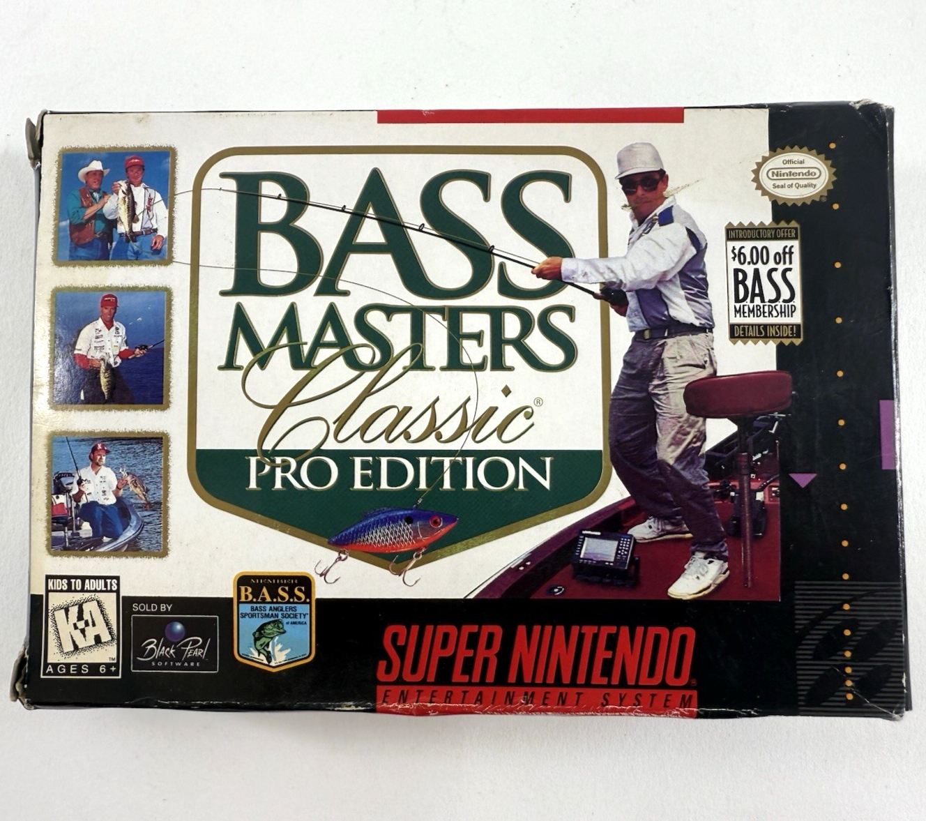Bass Masters Classic Pro Edition (Super Nintendo, 1996) Game Box Manual Inserts