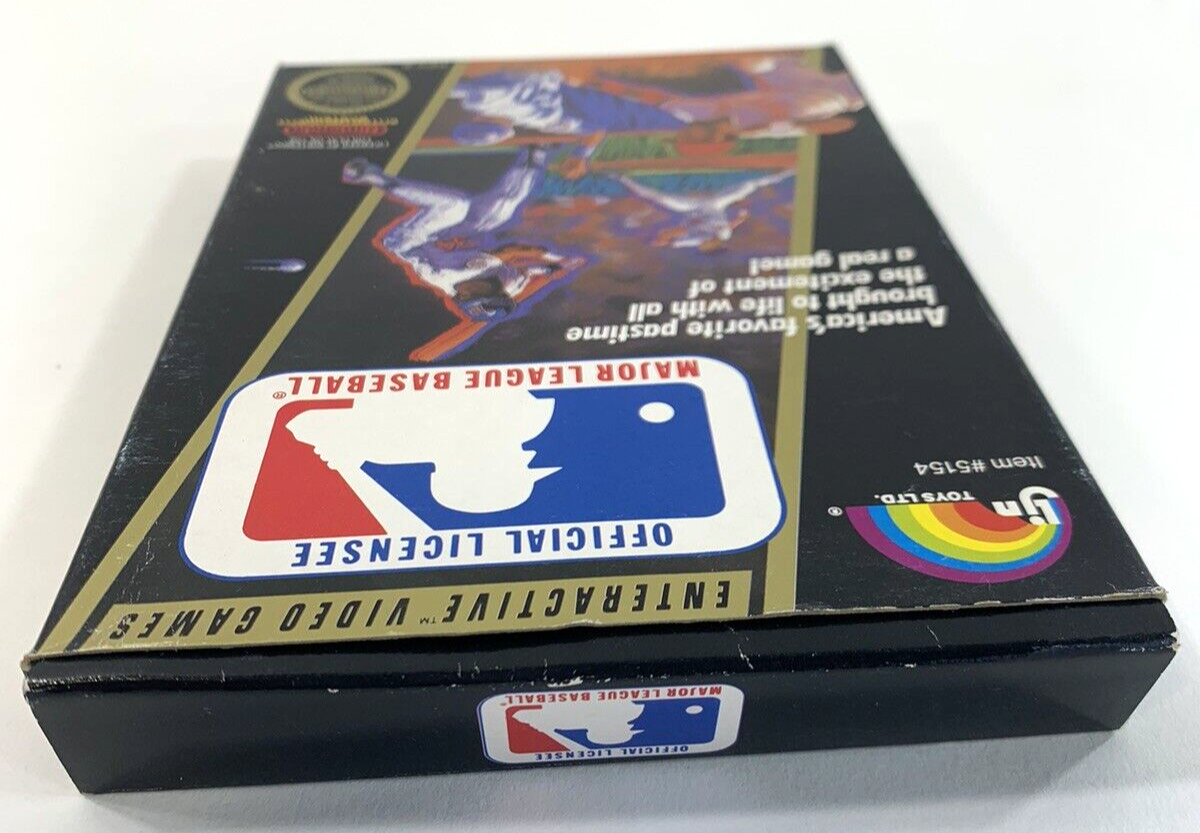 Major League Baseball (Nintendo NES, 1988) Game, Box, Insert, Sleeve - Tested