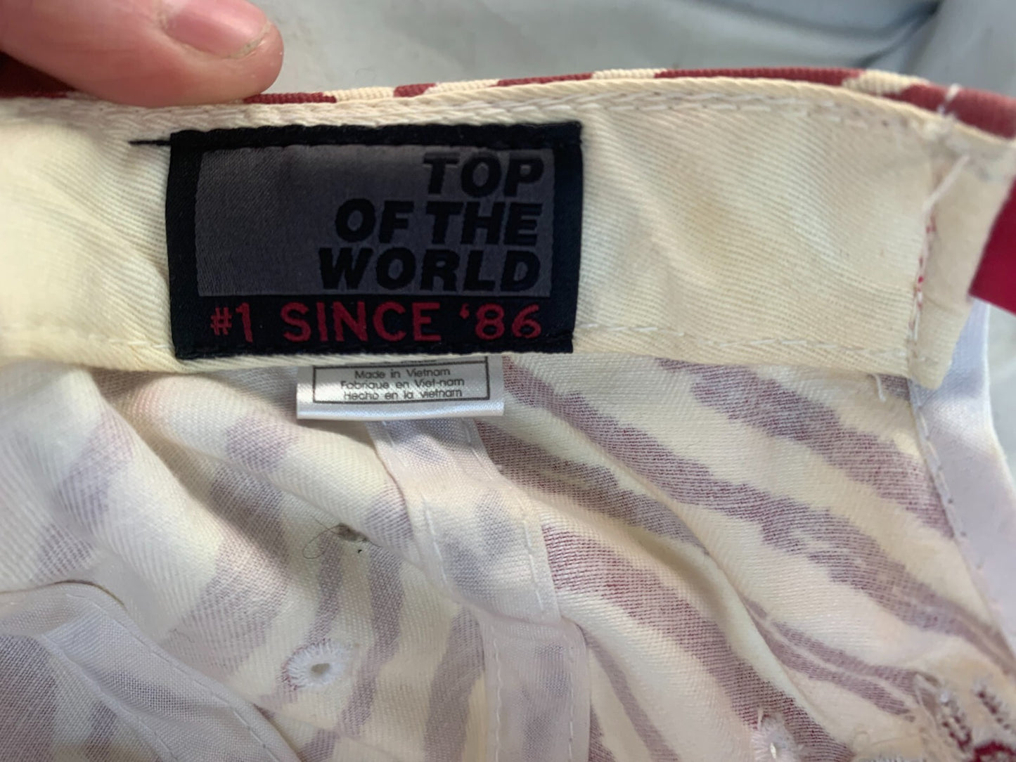 Top of The World Oklahoma Sooners Maroon/White One Size Adjustable Baseball Cap