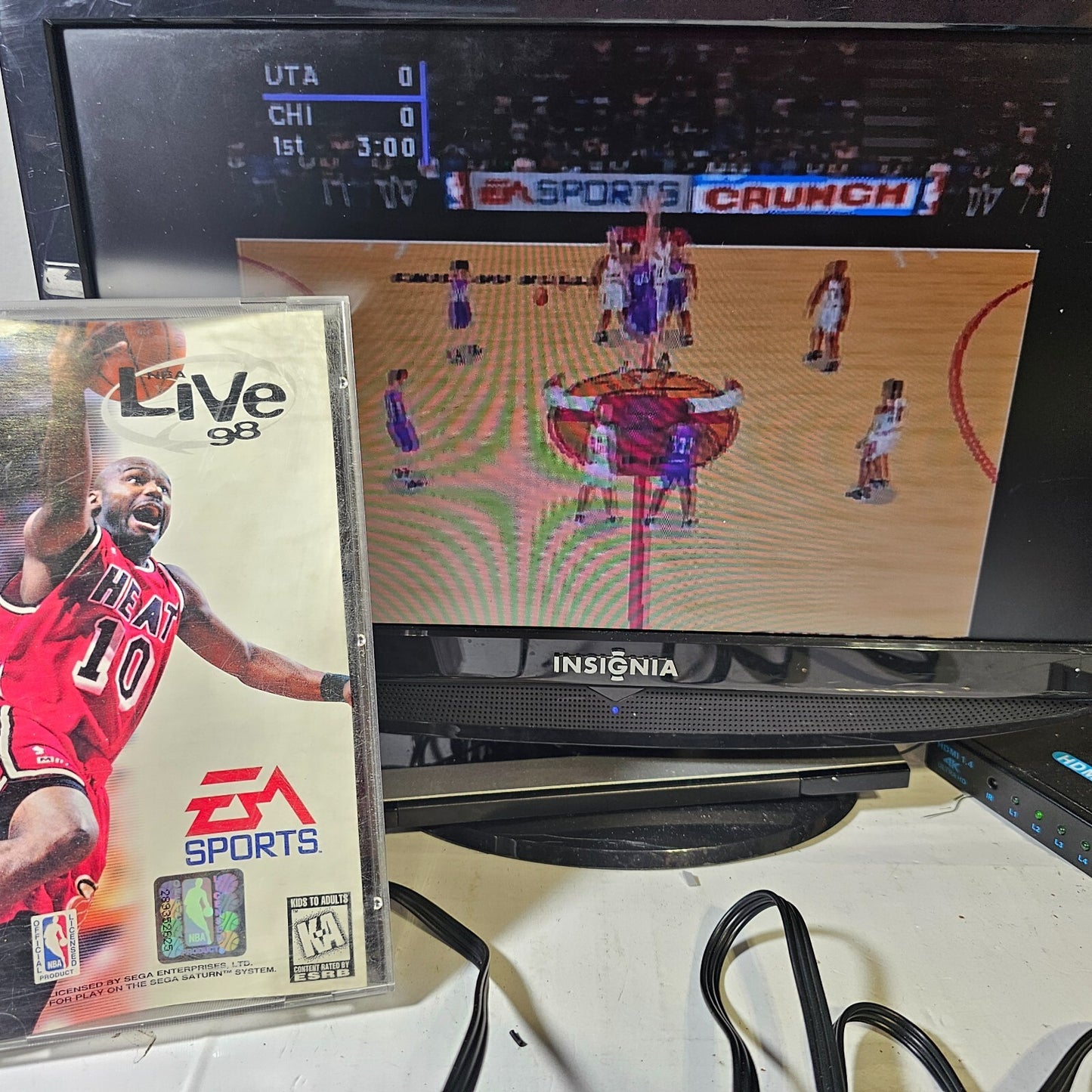 NBA Live 98 (Sega Saturn, 1997) Game Case Manual - Tested and Working