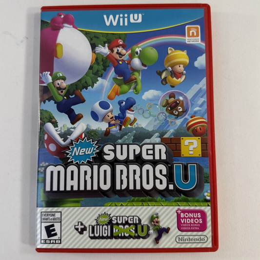 New Super Mario Bros. U + New Super Luigi U (Wii U, 2015) Game, Case, & Manual