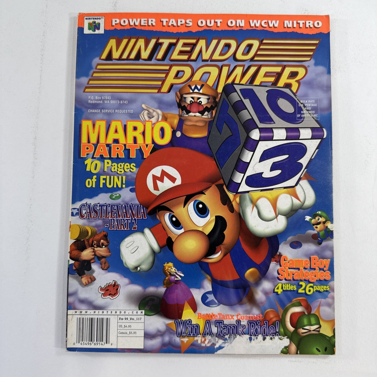 Nintendo Power Magazine Vol 117 Feb 1999 with Rampage 2 Poster and Inserts