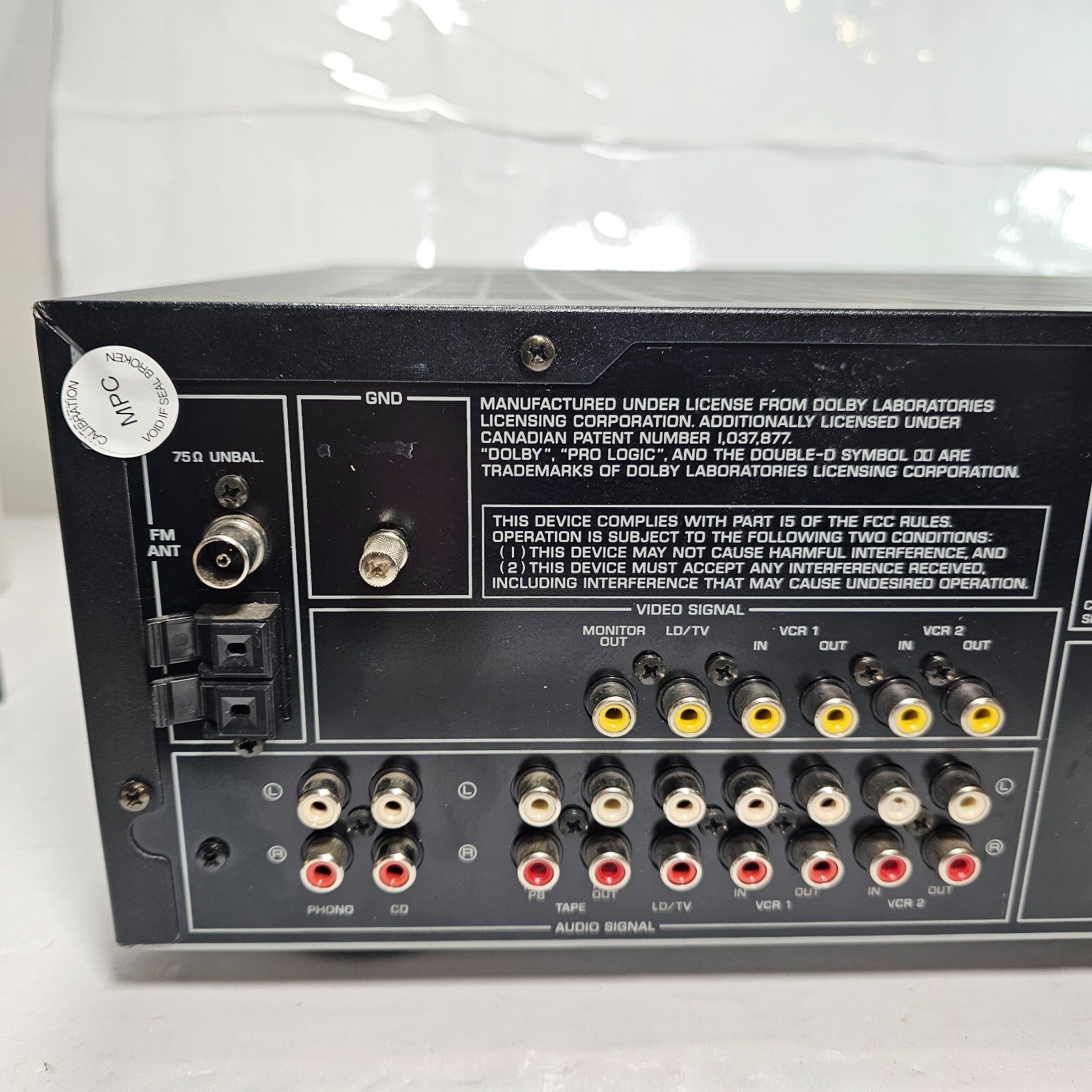 Yamaha RX-V590 RDS Audio Video 5.1 Natural Sound Surround Sound AV Receiver