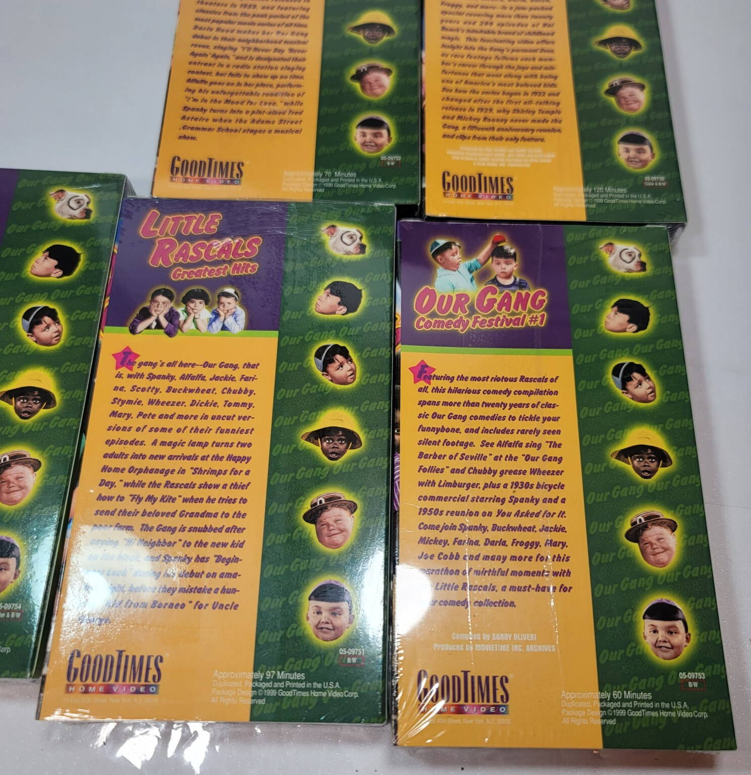 Little Rascals Our Gang Collector Series (VHS, 1999, 5-Tape Box Set) New, Sealed