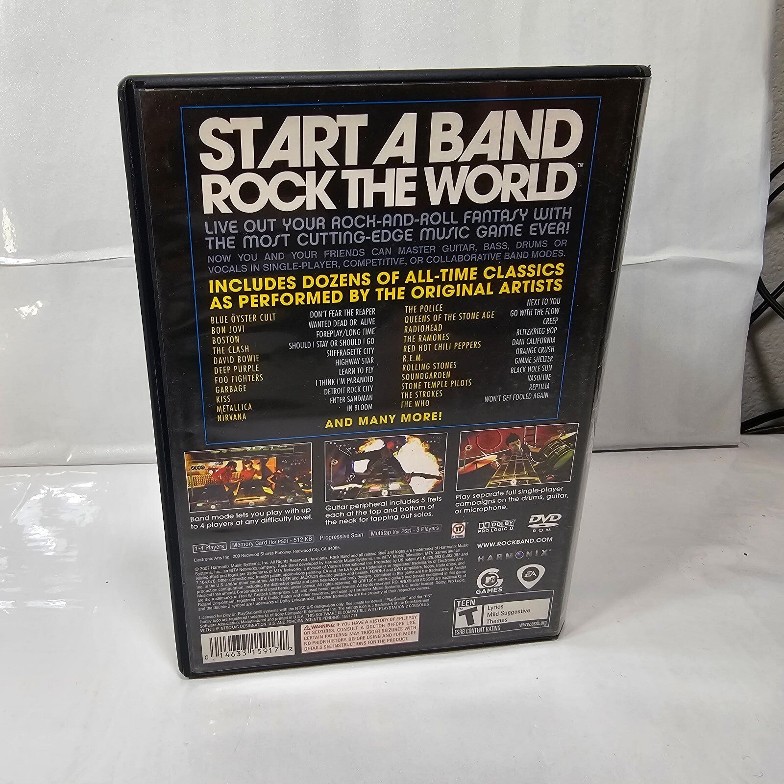 Rock Band Game (PlayStation 2, ) Game Case Manual CIB