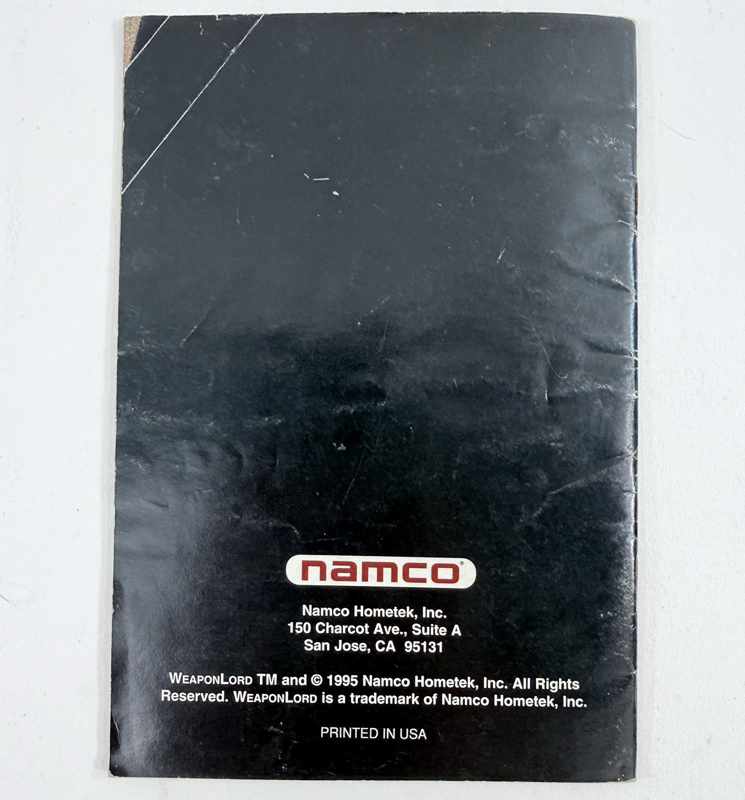 Namco 1995 Weaponlord Instruction Manual for Super Nintendo U/SNS-AWDE-USA