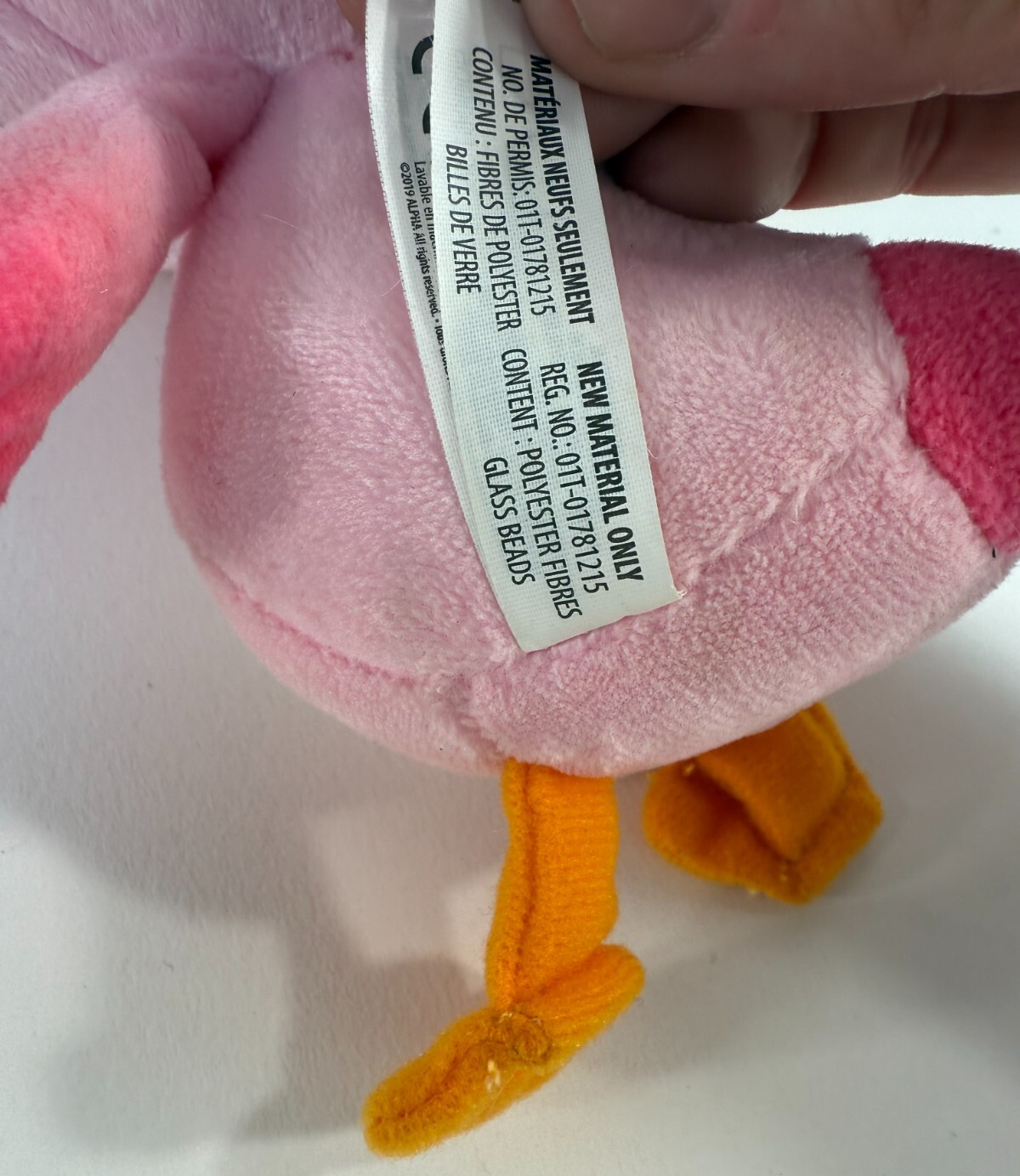 Alpha Group 2019 Katuri 8" Duri Pink Bird Plush - Korean Animation