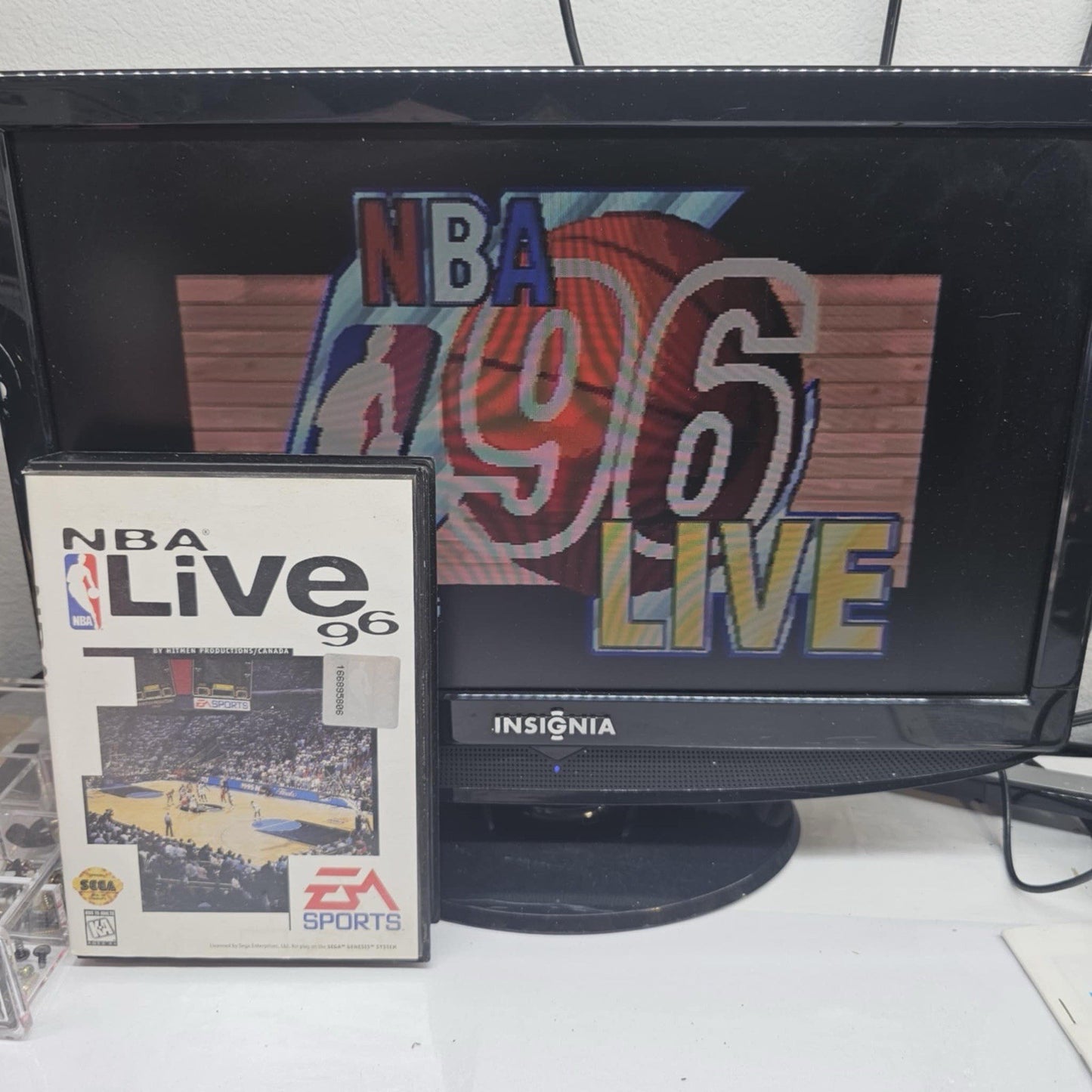 NBA Live 96 (Sega Genesis, 1995) Game Case Manual Inserts Registration - Tested