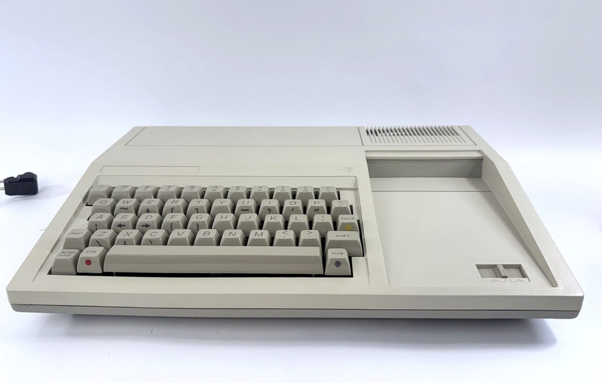Texas Instruments 1981 TI-99/4A Computer with Power Supply and AV - Tested