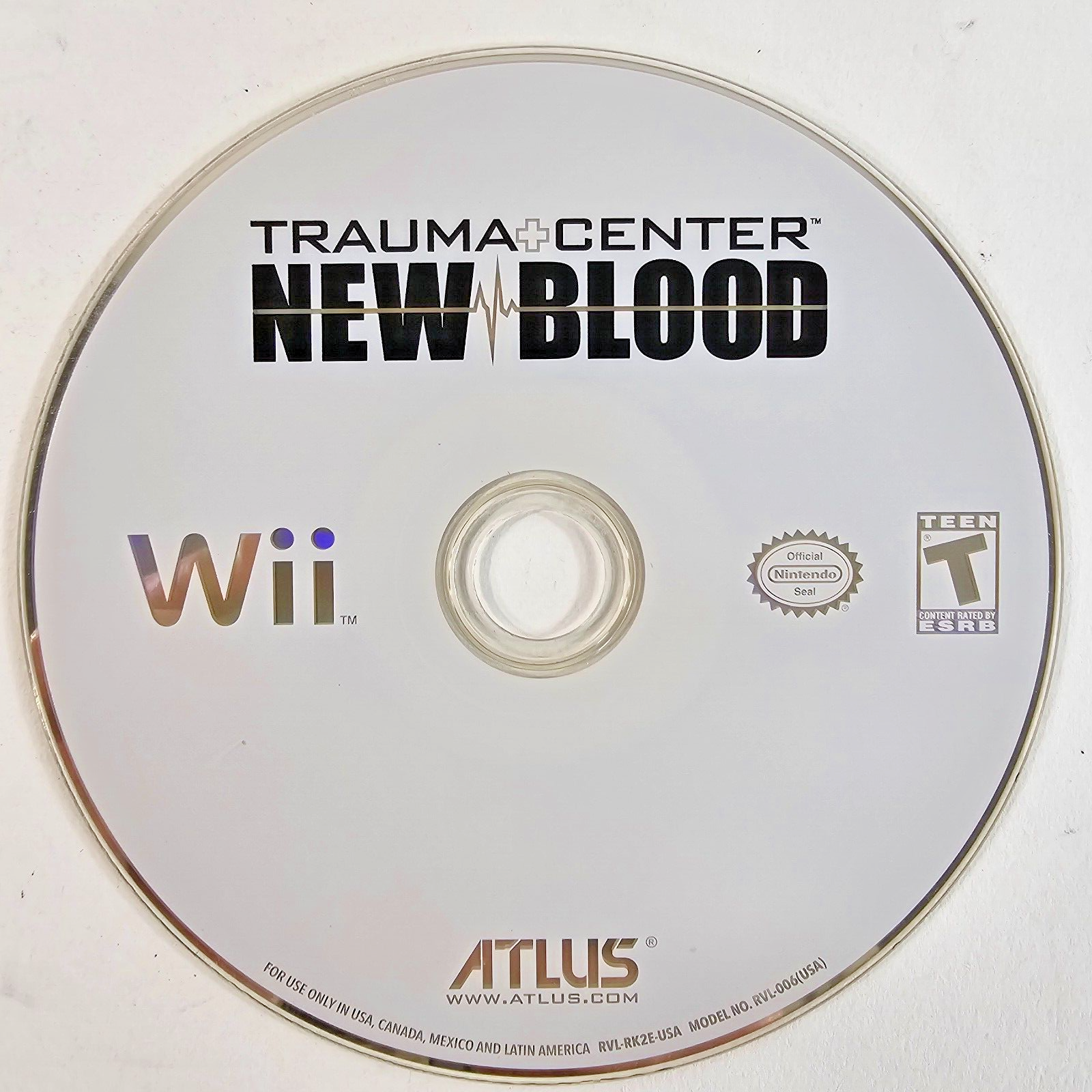 Trauma Center: New Blood (Nintendo Wii, 2007) Authentic Game Disc Only