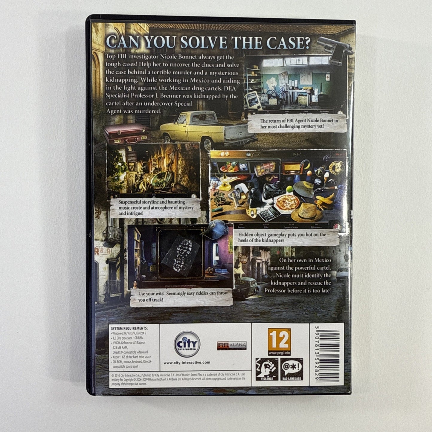 Art Of Murder: The Secret Files (PC CD, 2010) Game Case Manual Sleeve - Untested