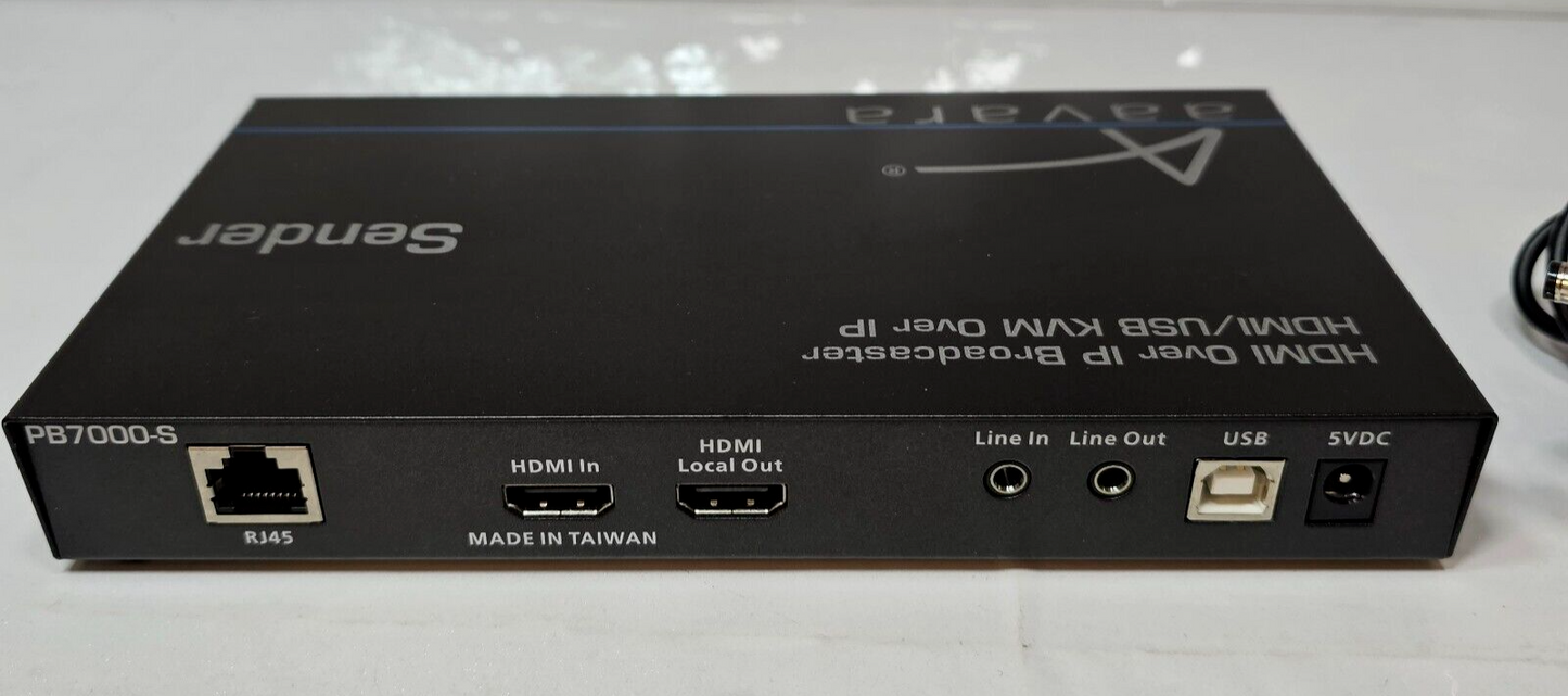 Aavara Sender PB7000-SE HDMI Over IP Broadcaster HDMI/USB KVM no AC-adapter req.