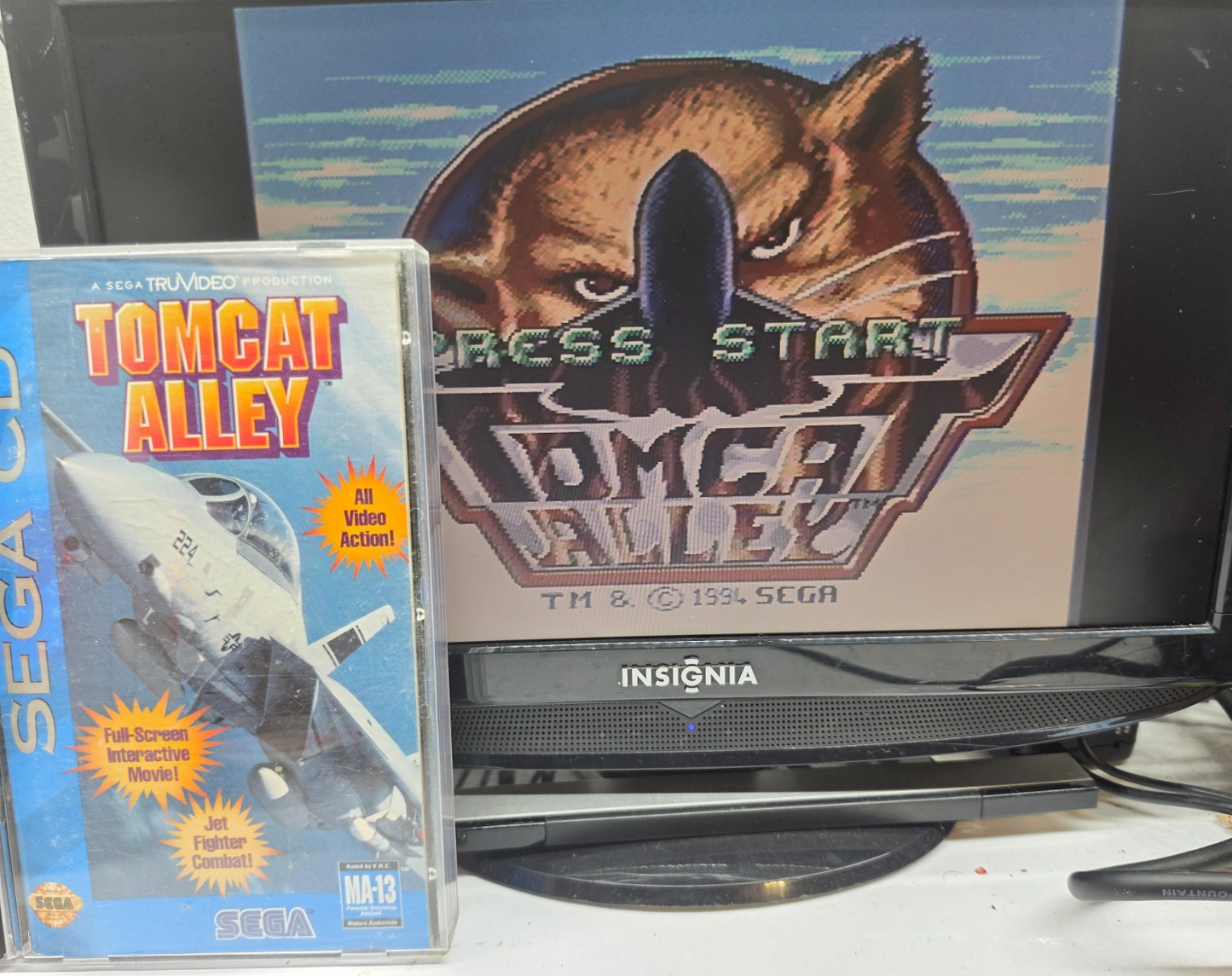 Tomcat Alley (Sega CD, 1994) Game Case Manual Registration Card - Tested