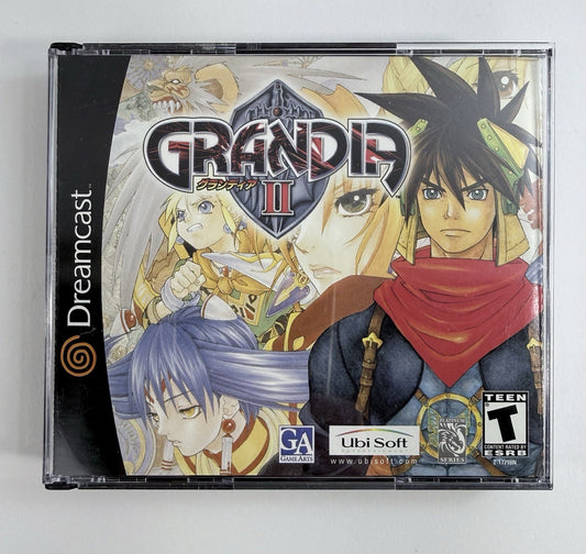 Grandia II (Sega Dreamcast, 2000) Game, Case, Manual, Soundtrack, Registration
