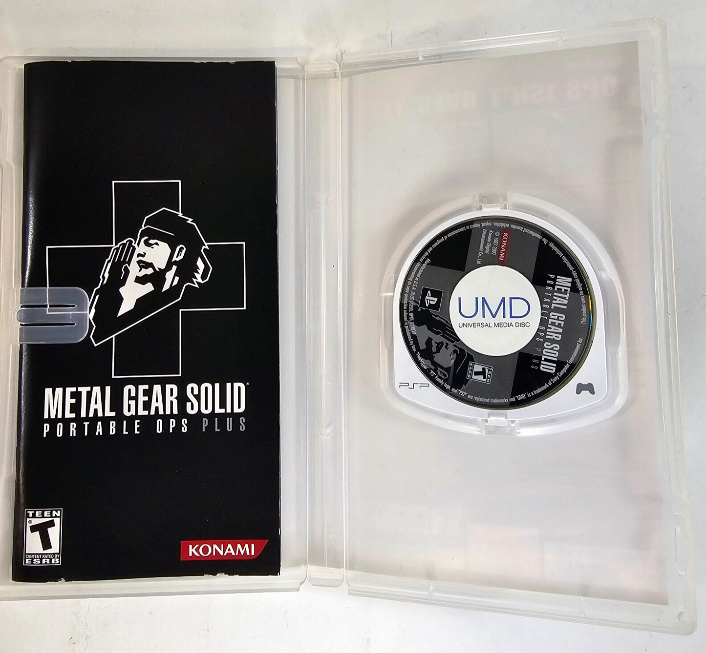 Metal Gear Solid: Portable Ops Plus (Sony PSP, 2007) Game Case Manual - Tested