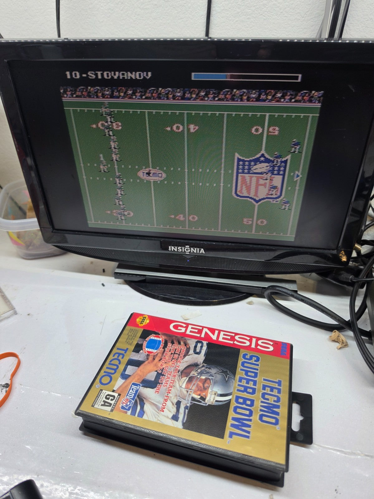 Tecmo Super Bowl (Sega Genesis, 1993) Game, Case, Manual - Tested and Working