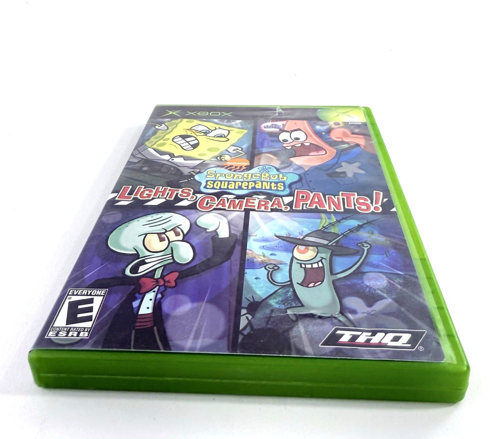 SpongeBob SquarePants: Lights, Camera, Pants (Microsoft Xbox, 2005) Game & Case
