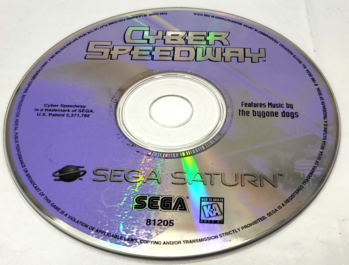 Cyber Speedway (Sega Saturn, 1995) Game Disc - Tested and Working