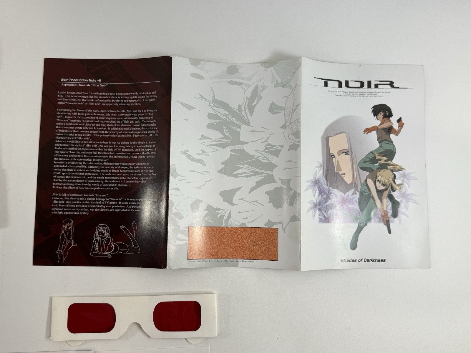 Noir - Vol. 1: Shades of Darkness (DVD, 2003) with Inserts & 3D glasses - Tested