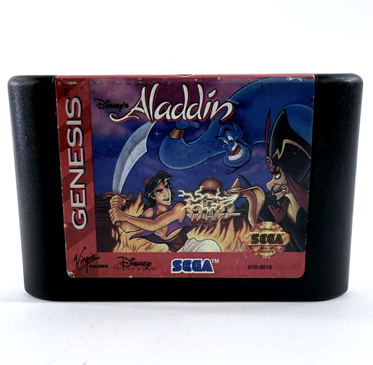 Disney's Aladdin (Sega Genesis, 1993) Game Cartridge - Tested And Working