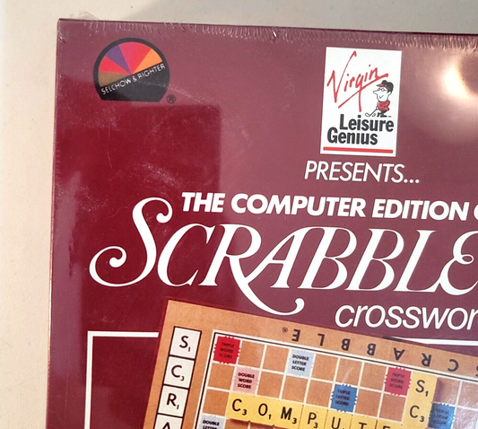 Virgin 1989 Scrabble Crossword Game IBM PC 5 1/4” Floppy disk - New