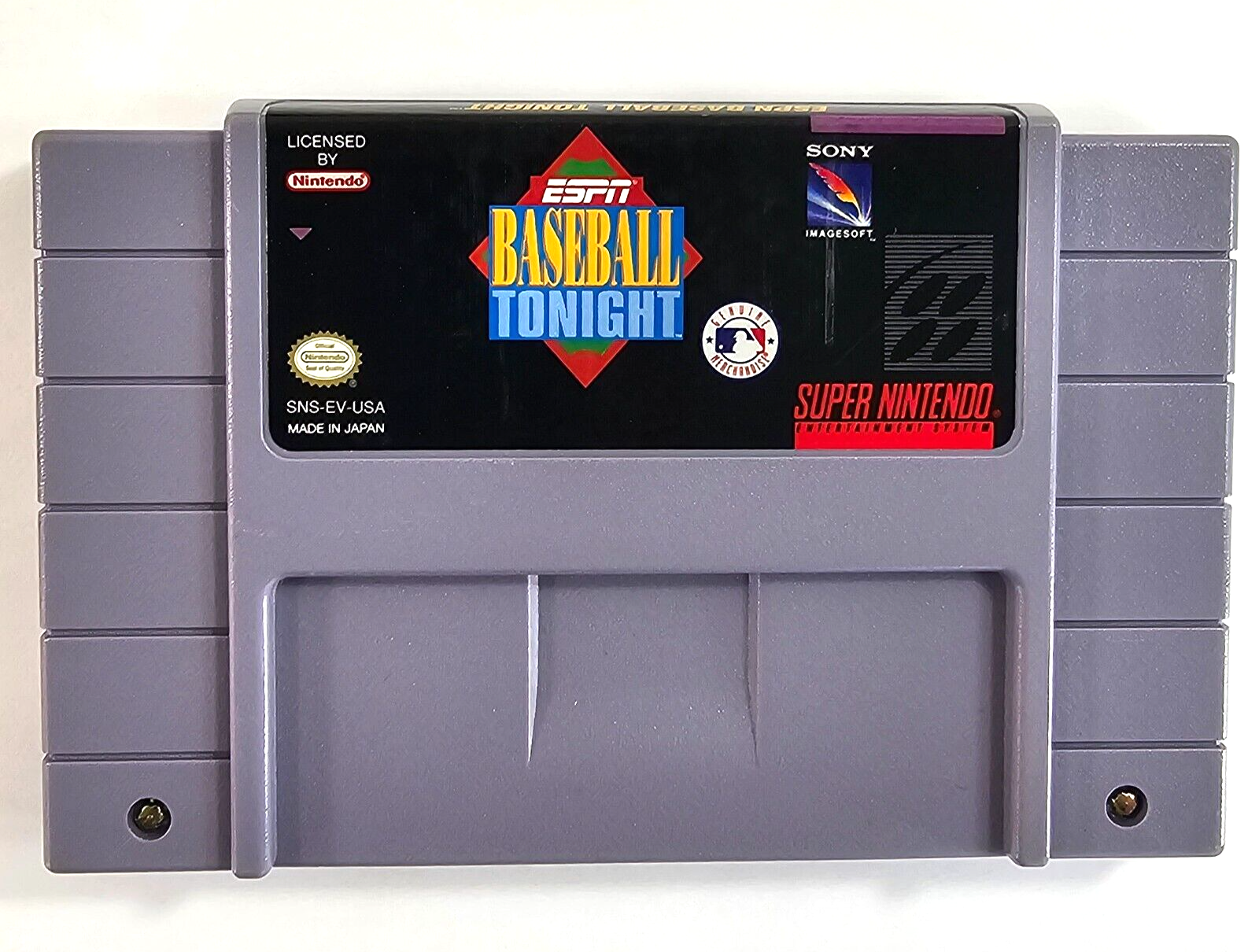 ESPN Baseball Tonight (Super Nintendo, 1994) Game Box Manual Poster - Tested