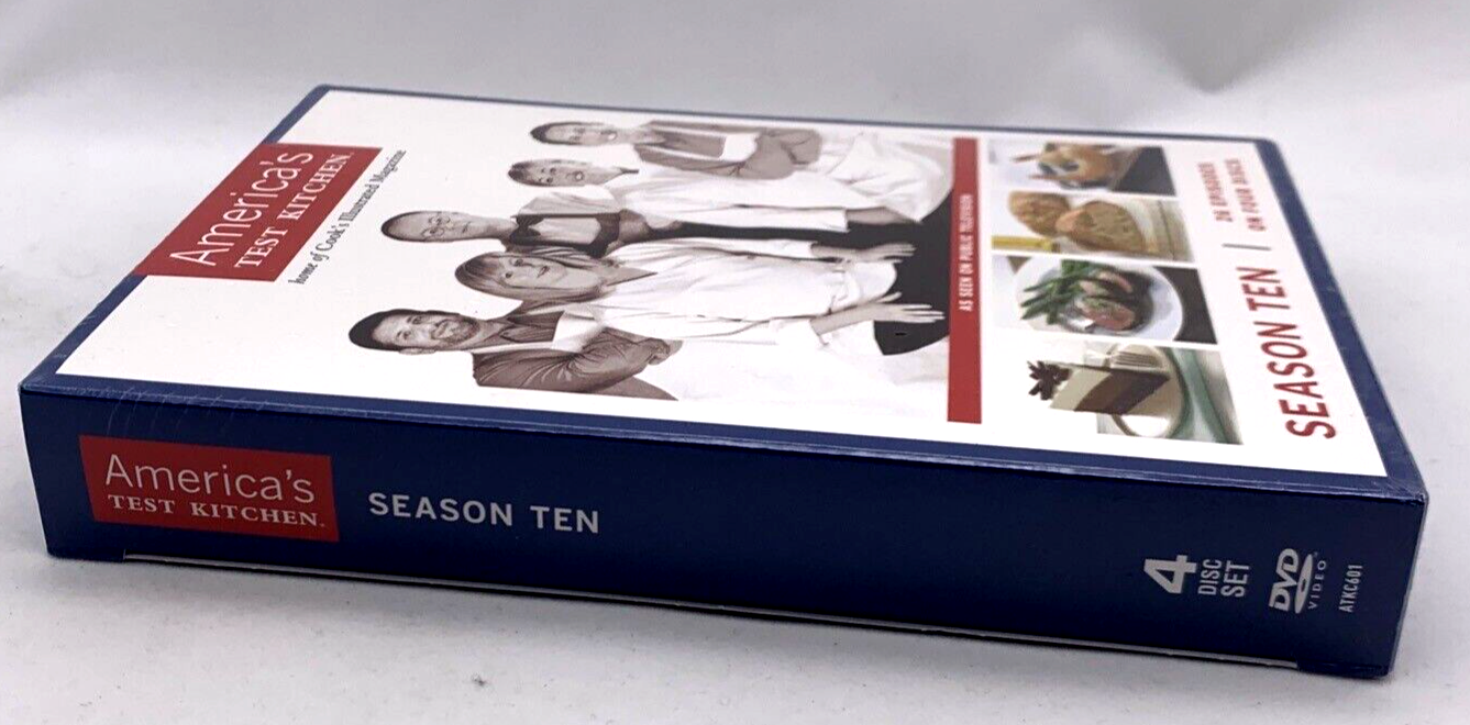 Americas Test Kitchen: Season Ten (DVD, 2010, 4-Disc Set) - Factory Sealed