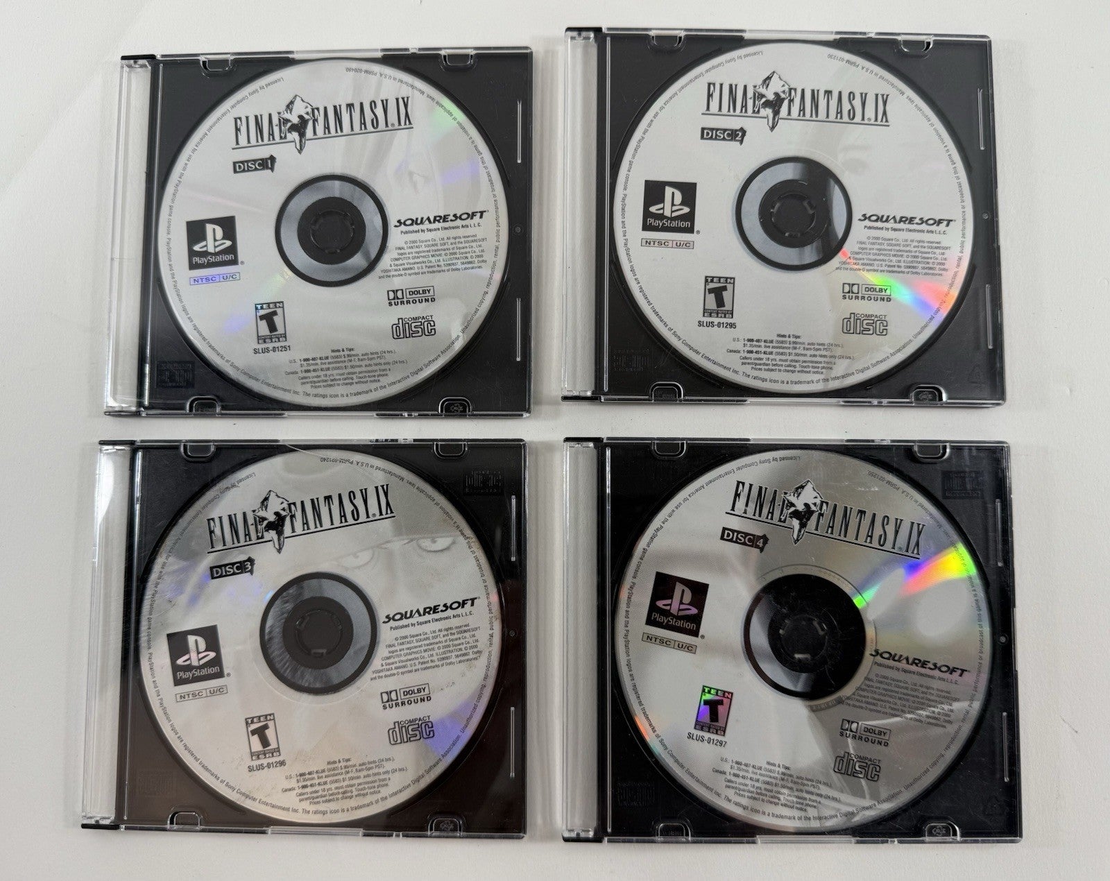 Final Fantasy IX (PlayStation 1, 2000) Game Discs Only - Tested and Working