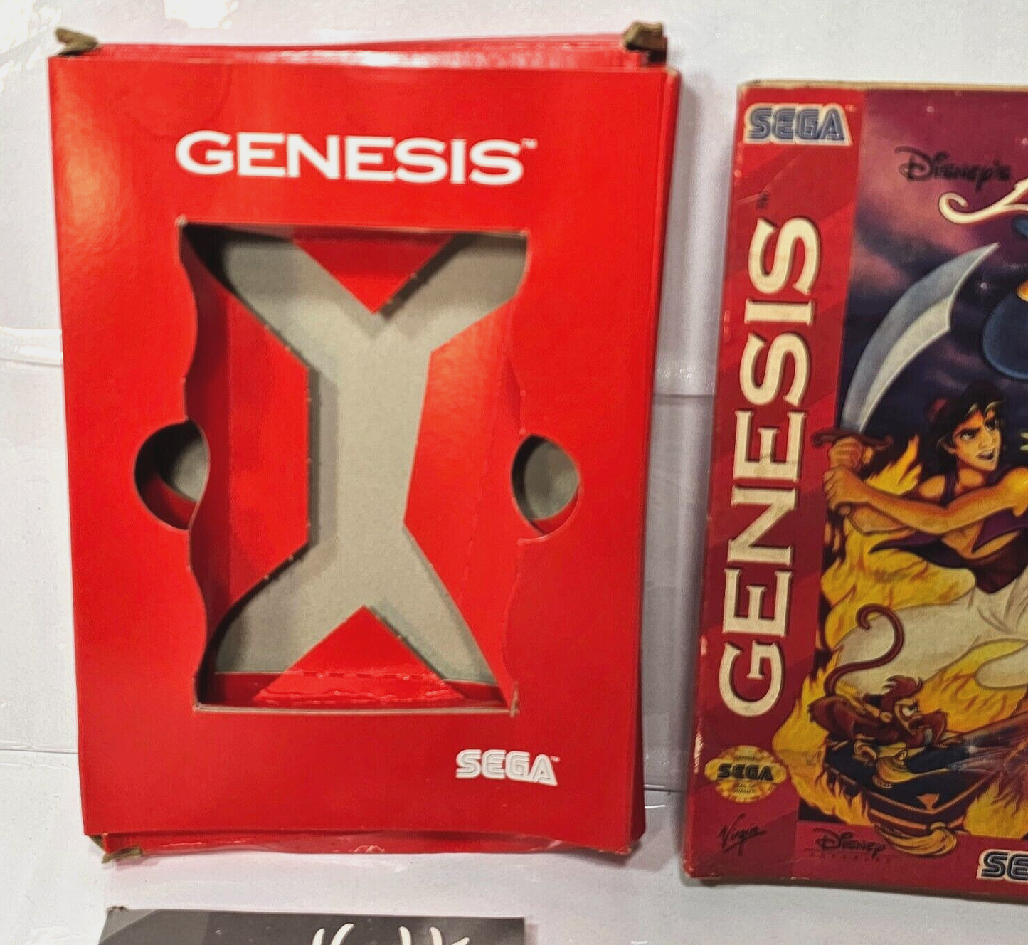 Disney's Aladdin (Sega Genesis, 1993) Game Box Manual Registration- Tested