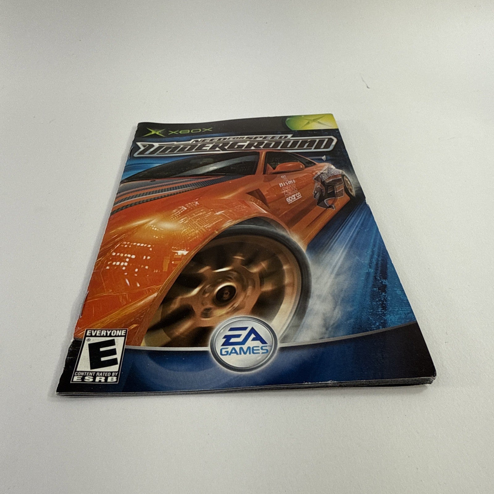 Need for Speed: Underground (Microsoft Xbox, 2003) Game Case Manual Registration
