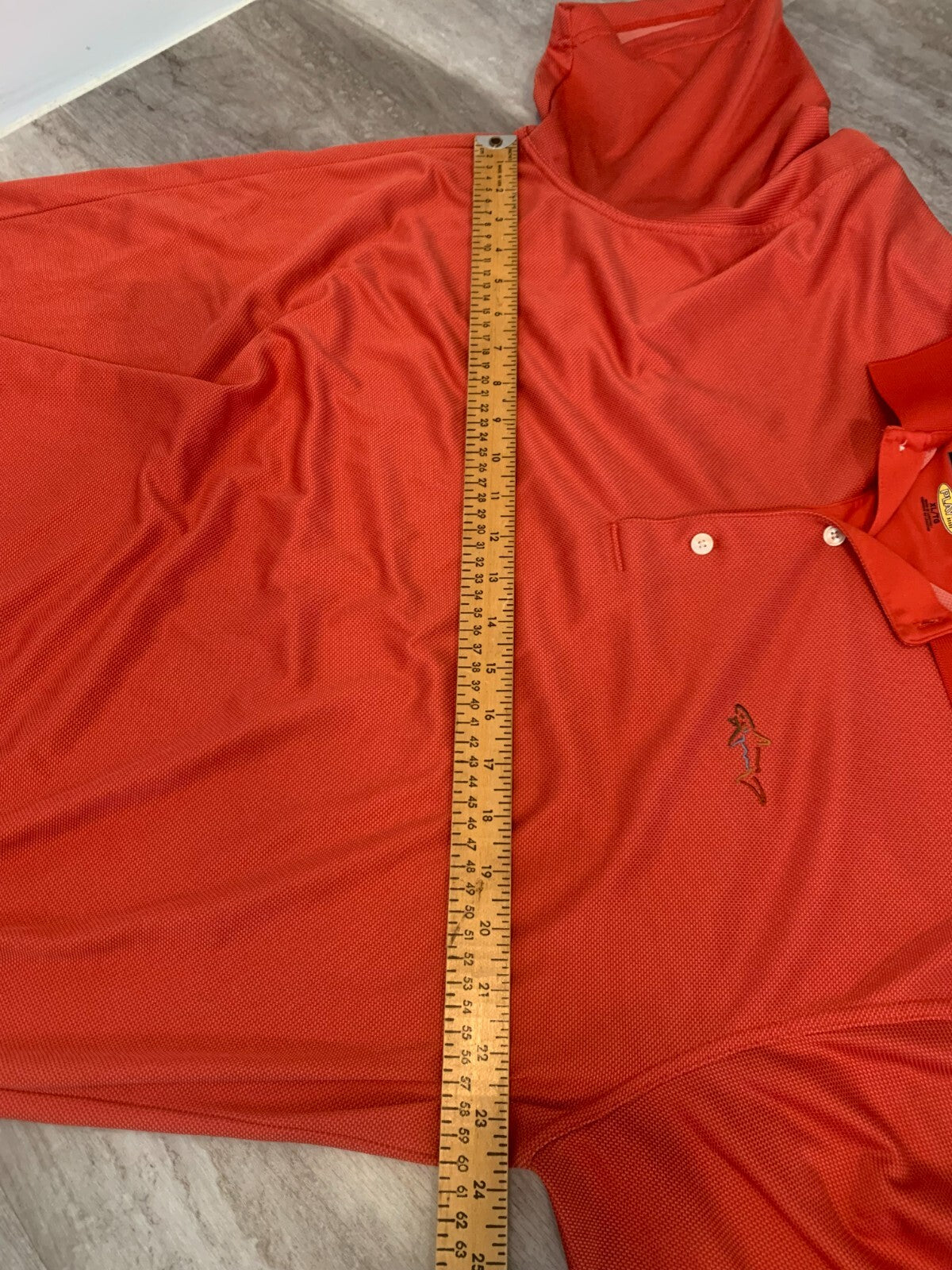 Greg Norman Play Dry Polo Shirt Men's Size XL Orange Short Sleeve Logo