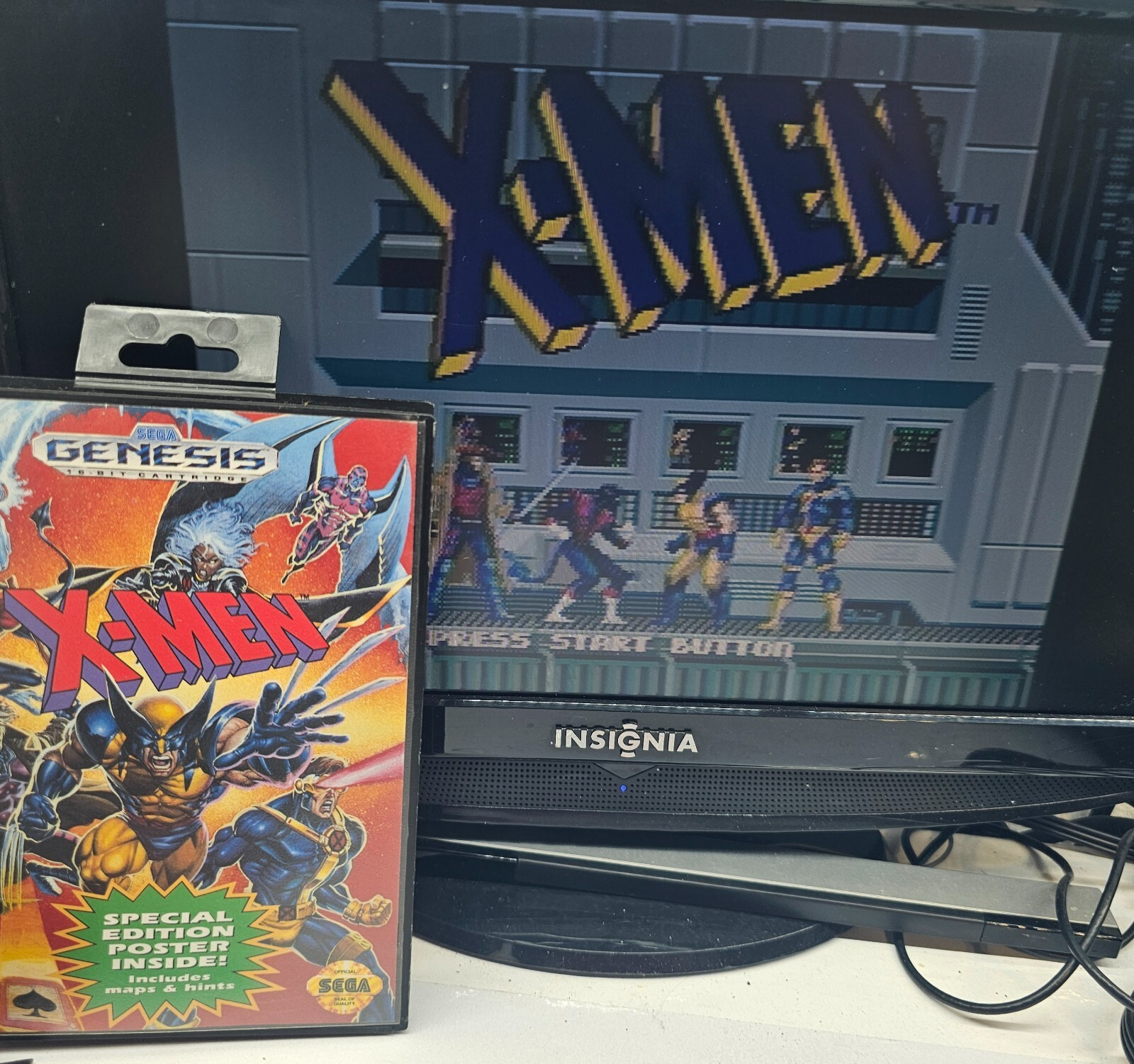 X-Men (Sega Genesis, 1993) Game and Case - Tested And Working