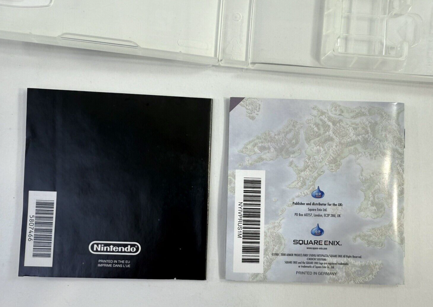 Dragon Quest IV: Chapters of the Chosen PAL DS Case Manual & Insert Only