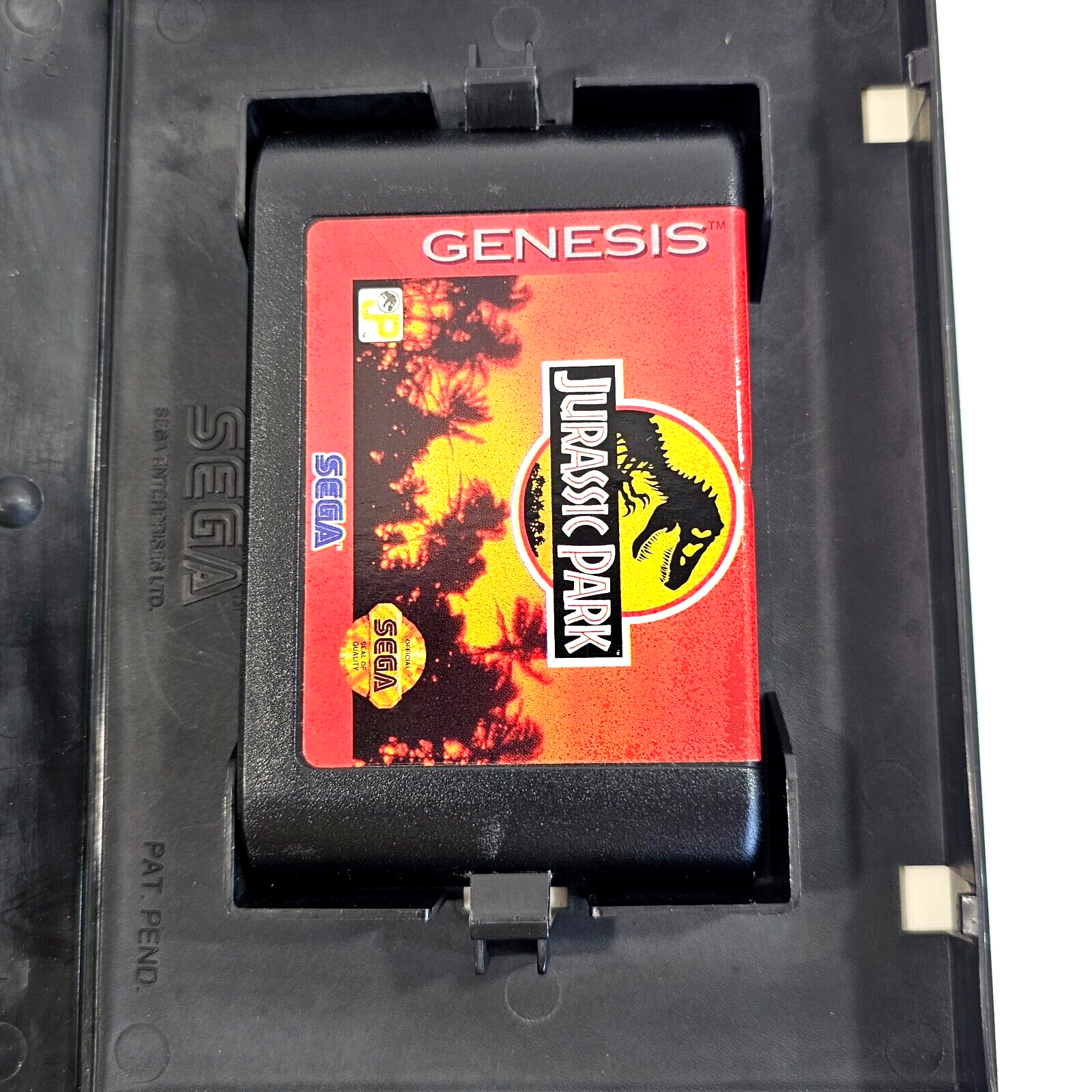 Jurassic Park (Sega Genesis, 1993) Game and Case with Hangtab - Tested