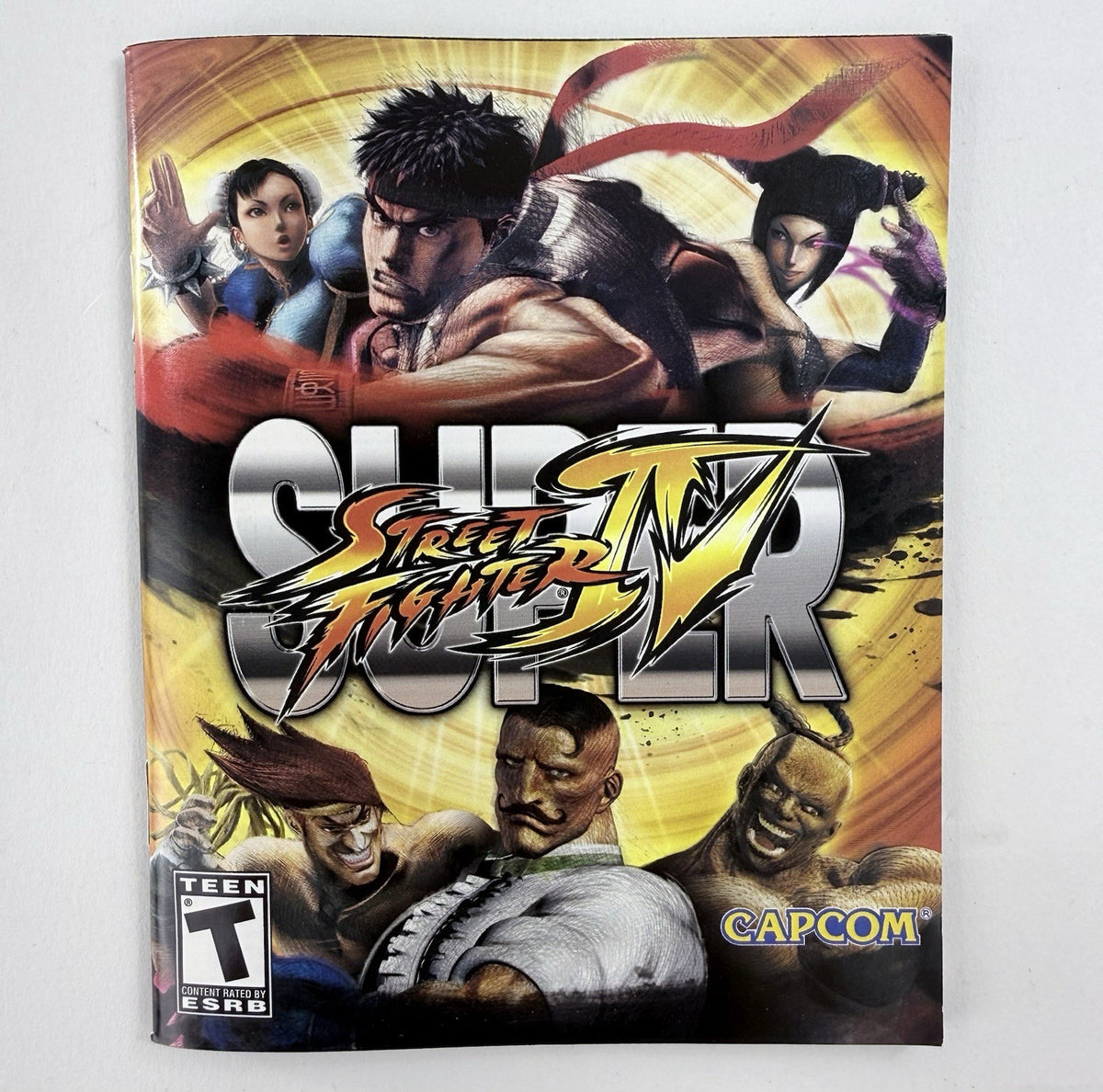 Super Street Fighter IV 4 (Sony PlayStation 3, 2010) Game Case Manual - Tested