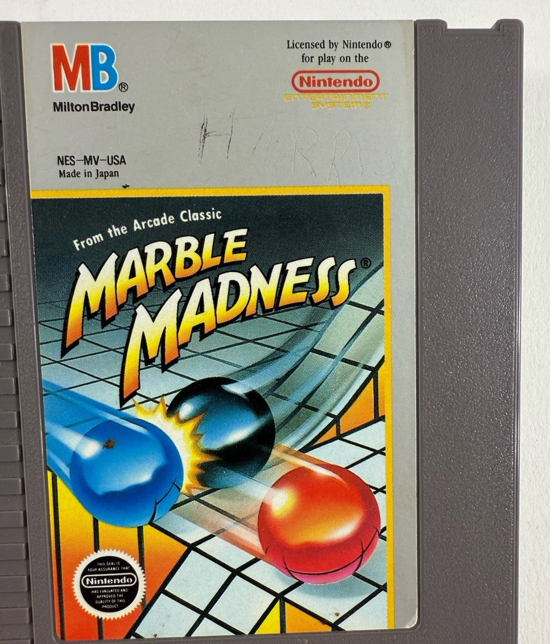 Marble Madness (Nintendo NES, 1989) Game Cartridge - Tested and Working